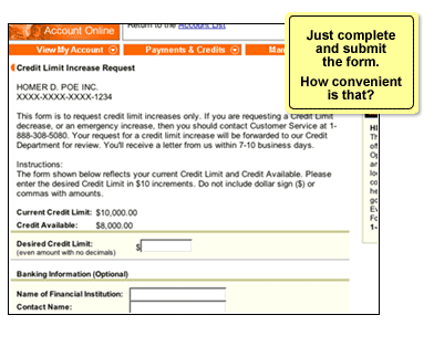 request credit increase